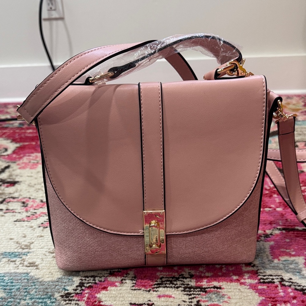 Mkf Collection by Mia K Pink Gold Crossbody Maren Shoulder Bag Purse NWT - Picture 3 of 17